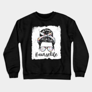 #nurselife vintage style design Crewneck Sweatshirt